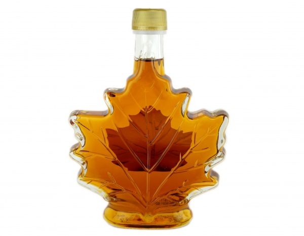 Sirop d’érable pur 250 ml-CANADA A – Ambré, Goût Riche -Feuille Bouteille de verre