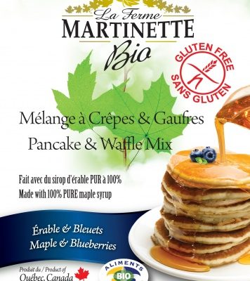 SANS GLUTEN Bio ÉRABLE-BLEUETS 250g-Crêpes-Gaufres