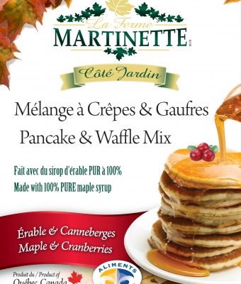 ÉRABLE-CANNEBERGES 250g- Mélange à Crêpes-Gaufres