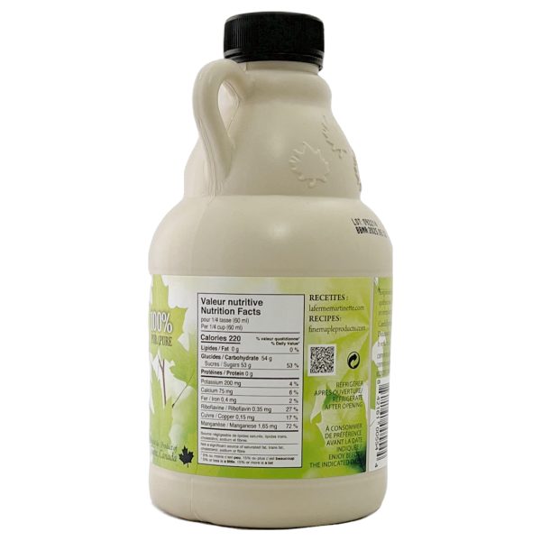 Sirop d'érable BIOLOGIQUE Foncé, Goût Robuste 12x1L - Image 4