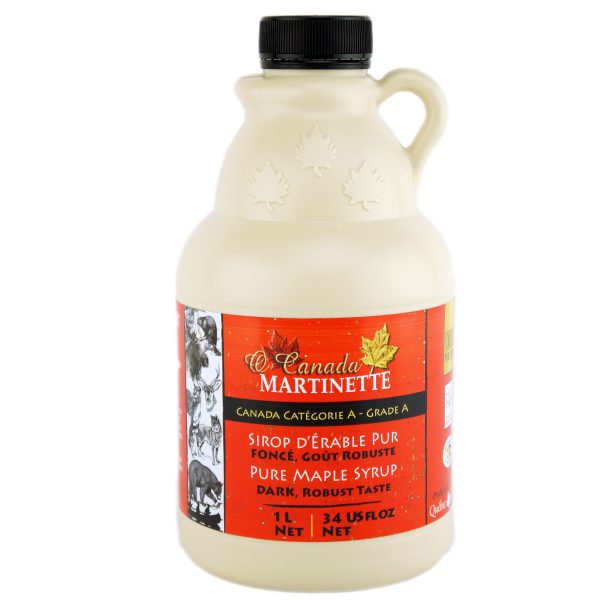 O CANADA- Sirop d'érable Pur-FONCÉ, Goût Robuste 1L