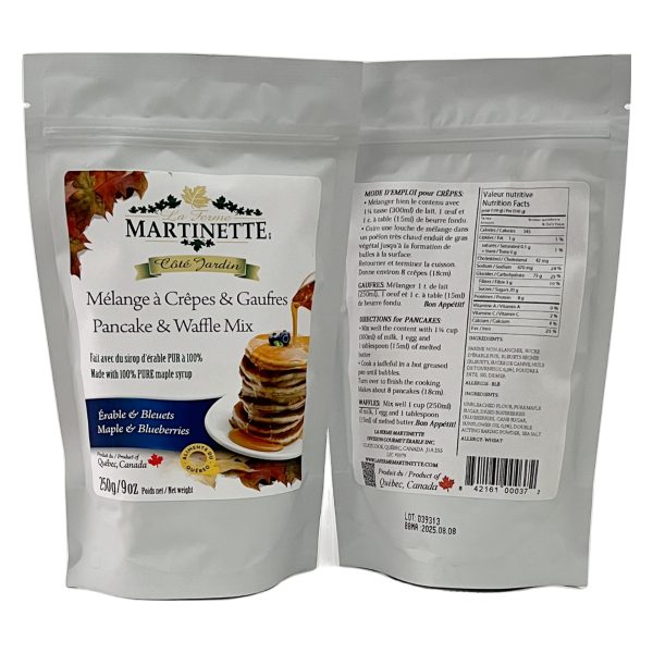 ÉRABLE-BLEUETS 250g- Mélange à Crêpes- Gaufres