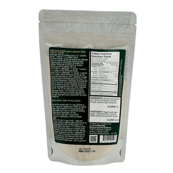 Érable-Cannelle 250g - Mélange à Crêpes, gaufres et beignets - Image 3