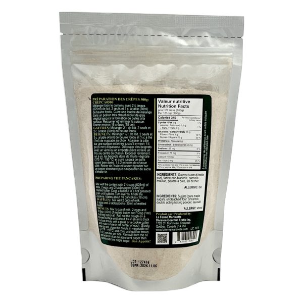 Érable-Cannelle 500g - Mélange à Crêpes, gaufres et beignets - Image 3