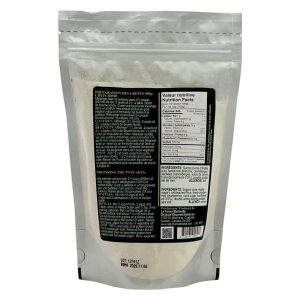 Érable-Canneberges 500g - Mélange à Crêpes, gaufres et beignets - Image 3