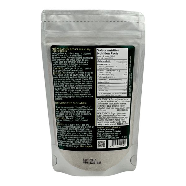 Érable-Chocolat 250g - Mélange à Crêpes, gaufres et beignets - Image 3