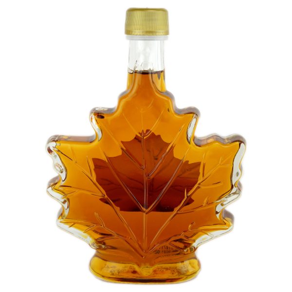 Sirop d’érable pur 250 ml-CANADA A – Ambré, Goût Riche -Bouteille feuille