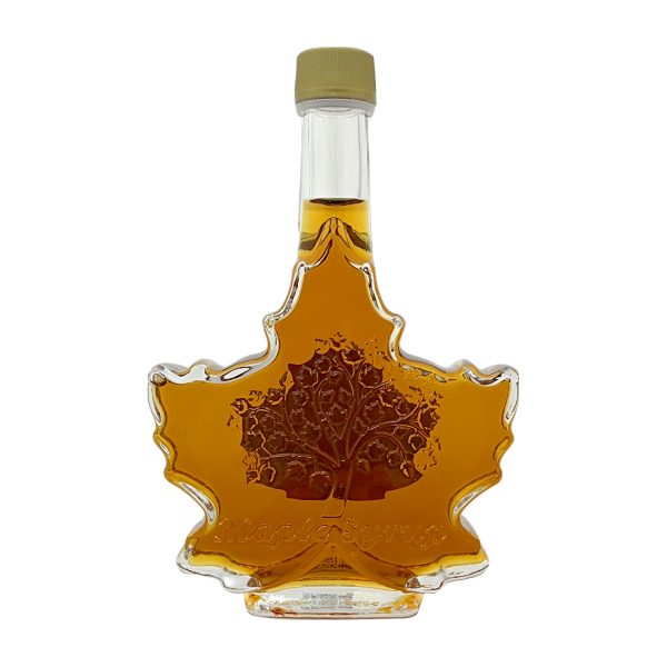 Sirop d’érable pur 250 ml-CANADA A – Ambré, Goût Riche -Bouteille feuille
