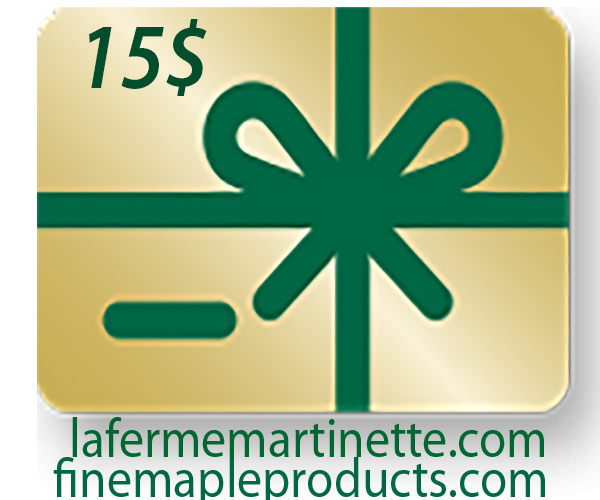 CARTE-CADEAU DE 15$