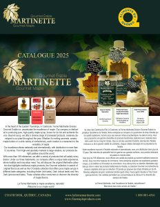 Read more about the article COLLECTION ORIGINALE Martinette- Sirop d’érable pur du Québec- CANADA A Doré, Goût Délicat