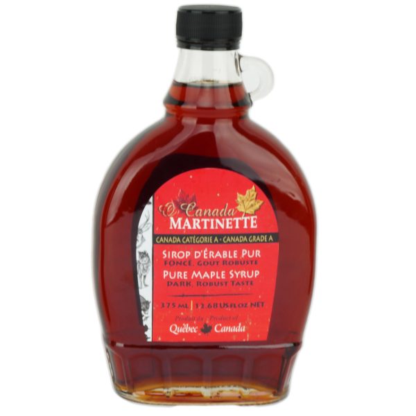 O CANADA- Sirop d'érable Pur-FONCÉ, Goût Robuste 375ml