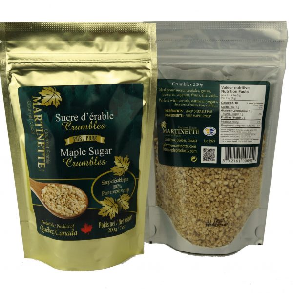 Sucre d’érable pur 200g- Crumbles