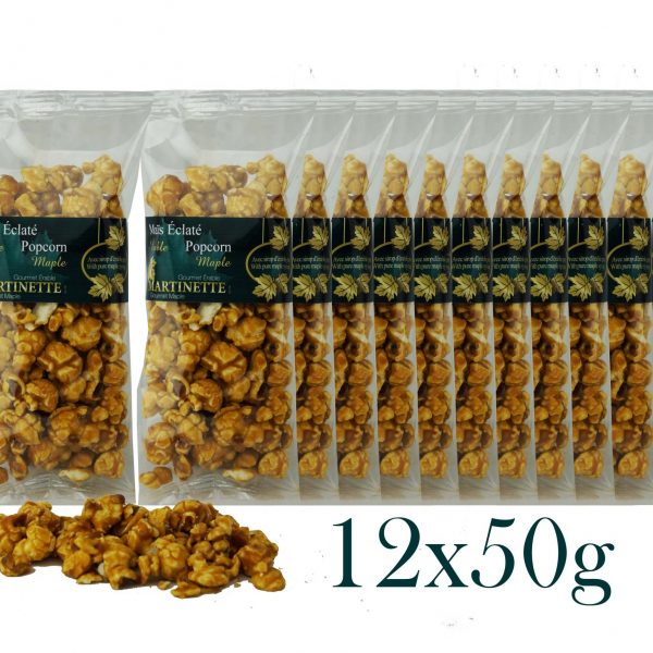 Popcorn à l’érable 12x50g – sacs