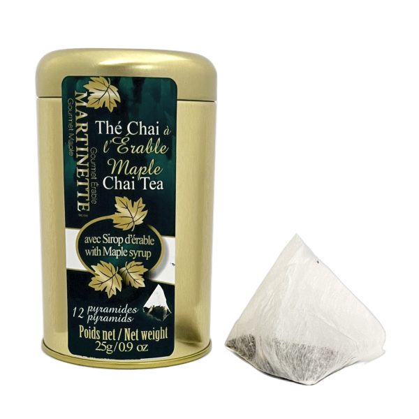 Thé Chai à l’érable -12 pyramides 25g Bte de métal