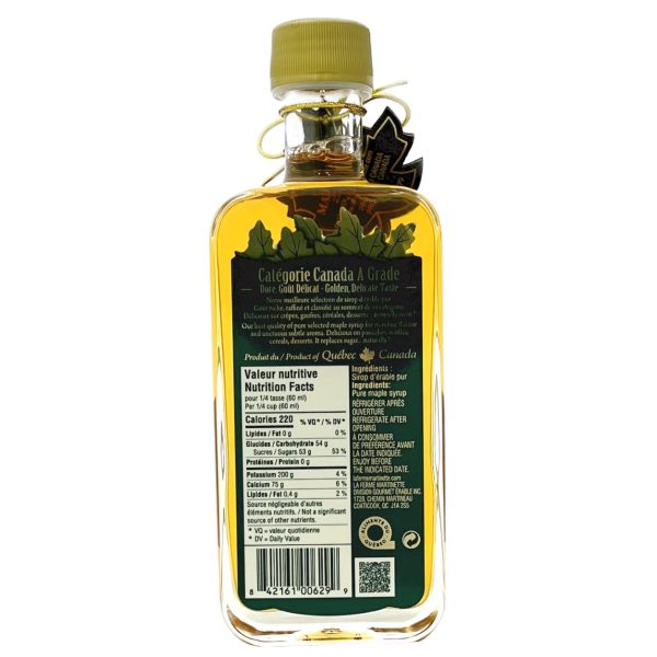 Sirop d'érable Pur CANADA A-Doré, Goût Délicat 250ml Réserve - Image 2