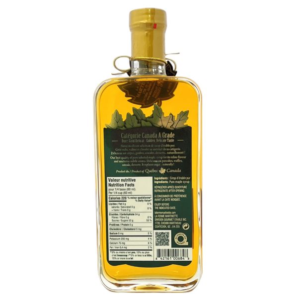 Sirop d'érable Pur CANADA A-Doré, Goût Délicat 500ml Réserve - Image 2