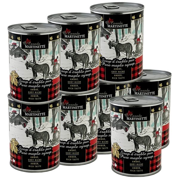 Sirop d’érable Pur – Ambré, Goût Riche 8x540ml O’Canada