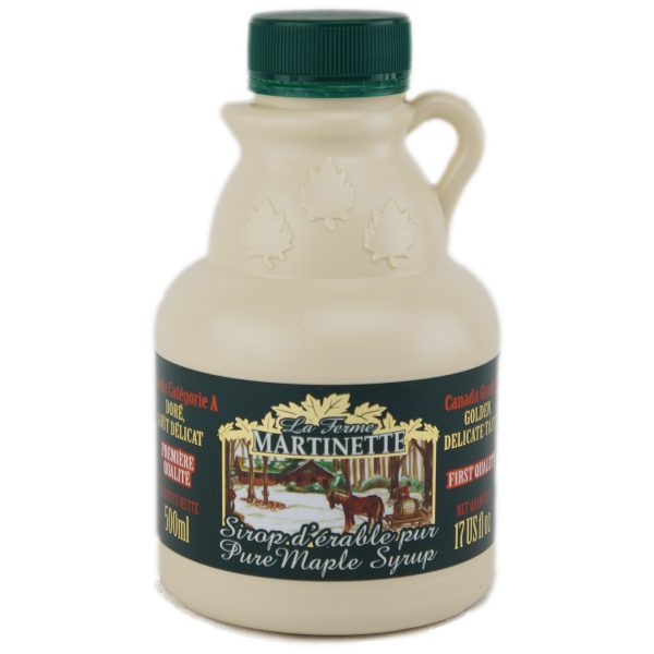 Sirop d'érable pur 500 ml -Doré, Goût Délicat