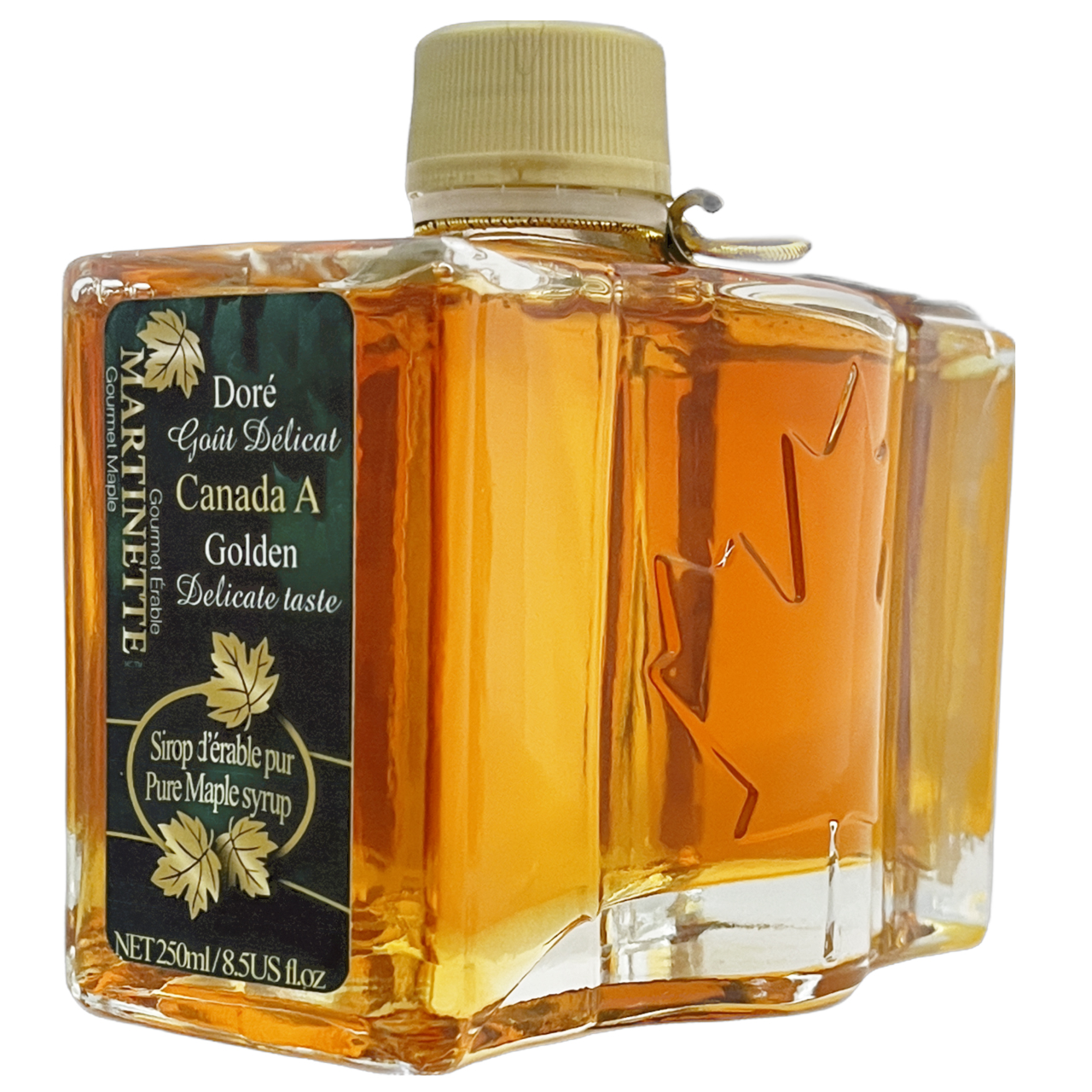 Sirop d'érable Pur -Doré, Goût Délicat 250ml Drapeau du Canada – Image 2
